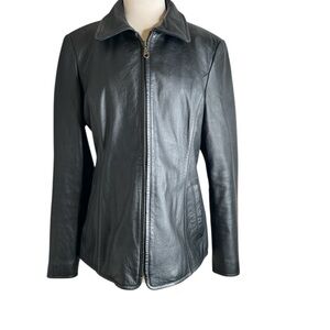 Twin Co Elegant Black Leather Women’s Jacket